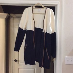 Color blocked cardigan
